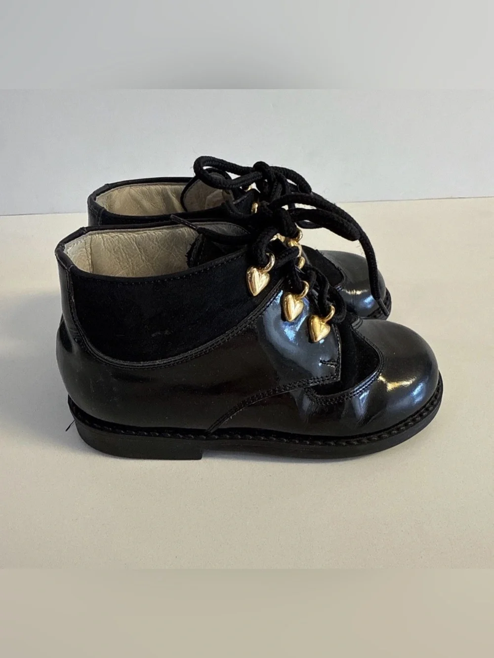 *Vintage Toddler Girl Shoe Be Baby Doo Italian Leather black Size8 us/ 24 eu